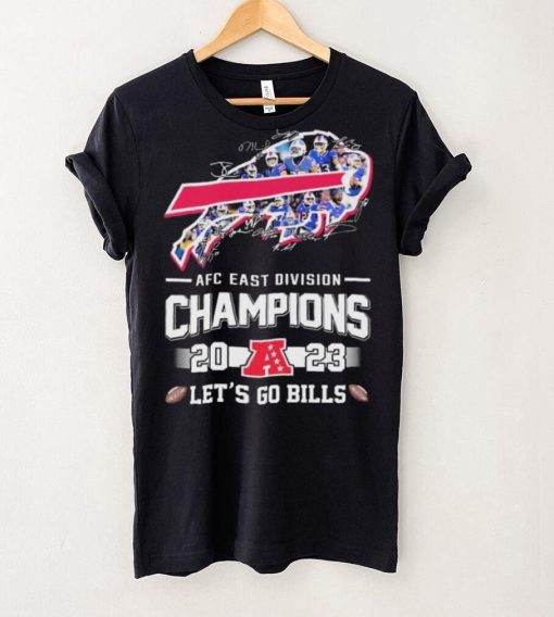 Official Buffalo Bills Logo Players Signature 2023 AFC East Division Champions Let’s Go Bills ShirtOfficial