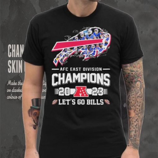 Official Buffalo Bills Logo Players Signature 2023 AFC East Division Champions Let’s Go Bills ShirtOfficial