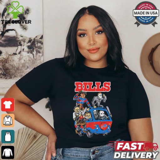 Official Buffalo Bills NFL Horror Characters Movie Hippie Halloween Shirt