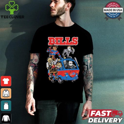 Official Buffalo Bills NFL Horror Characters Movie Hippie Halloween Shirt