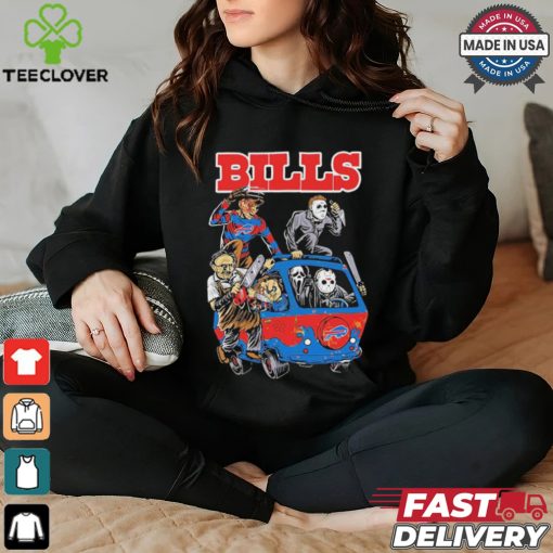 Official Buffalo Bills NFL Horror Characters Movie Hippie Halloween Shirt