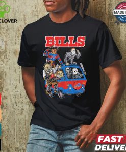 Official Buffalo Bills NFL Horror Characters Movie Hippie Halloween Shirt