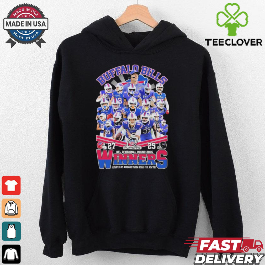 Official Buffalo Bills NFL Playoffs Divisional Round 2025 Winners Signatures T shirts Official Buffalo Bills NFL Playoffs Divisional Round 2025 Winners Signatures T shirts