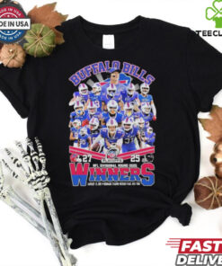 Official Buffalo Bills NFL Playoffs Divisional Round 2025 Winners Signatures T shirts
