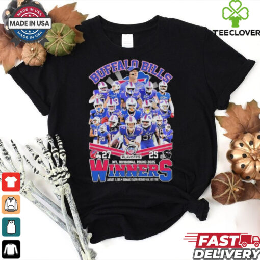 Official Buffalo Bills NFL Playoffs Divisional Round 2025 Winners Signatures T shirts