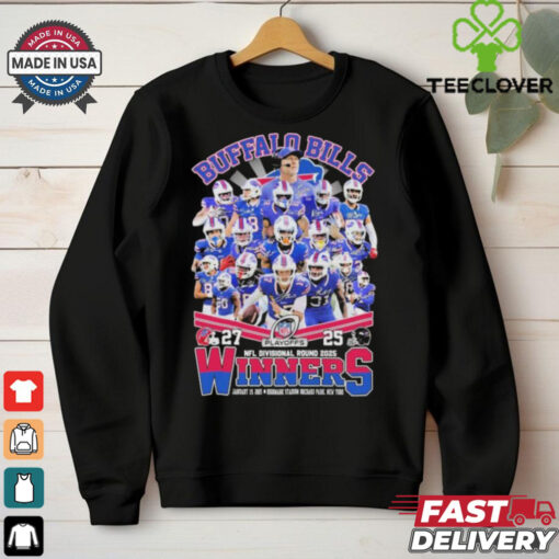 Official Buffalo Bills NFL Playoffs Divisional Round 2025 Winners Signatures T shirts