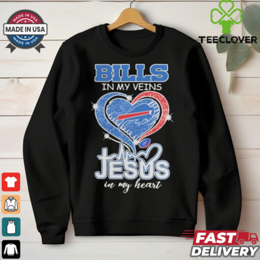 Official Buffalo Bills Runs in My Veins, Faith Guides My Spirit T Shirt