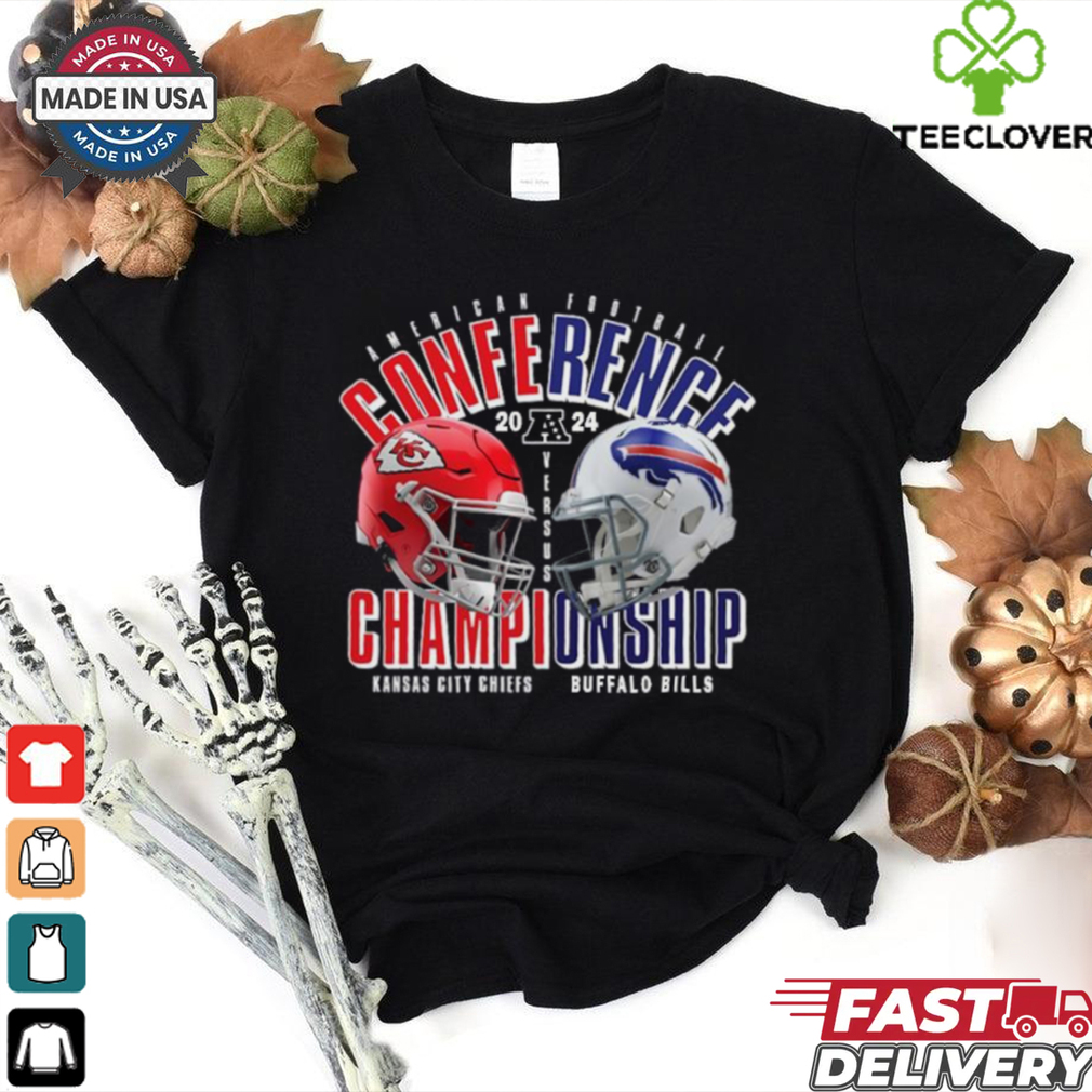 Official Buffalo Bills Vs. Kansas City Chiefs 2024 AFC Championship Game Head To Head Shirt Official Buffalo Bills Vs. Kansas City Chiefs 2024 AFC Championship Game Head To Head Shirt