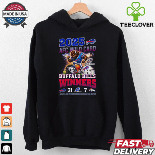 Official Buffalo Bills Winners AFC Wild Card 2025 Mascot Shirt