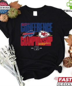 Official Buffalo Bills vs. Kansas City Chiefs 2024 AFC Championship Game Matchup NFL Football t shirt