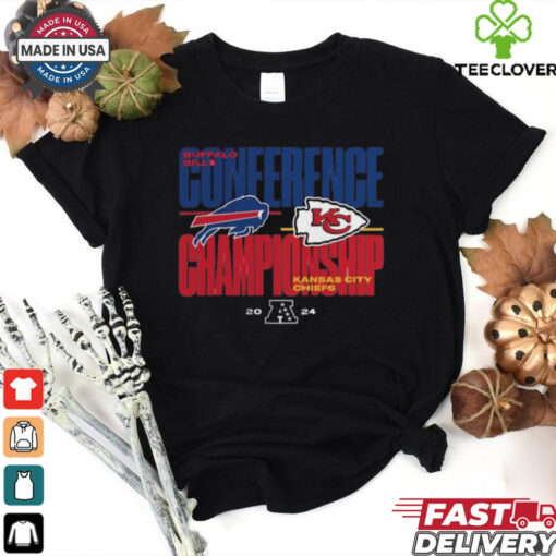 Official Buffalo Bills vs. Kansas City Chiefs 2024 AFC Championship Game Matchup NFL Football t shirt