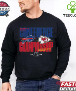 Official Buffalo Bills vs. Kansas City Chiefs 2024 AFC Championship Game Matchup NFL Football t shirt
