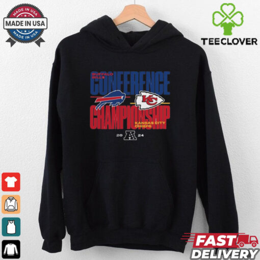 Official Buffalo Bills vs. Kansas City Chiefs 2024 AFC Championship Game Matchup NFL Football t shirt