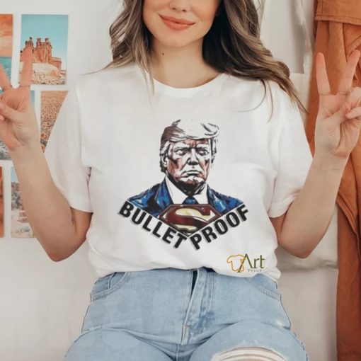 Official Bullet proof Donald Trump superman T shirt