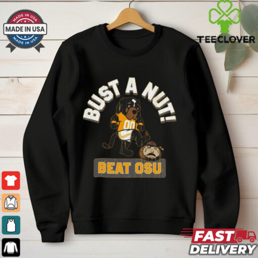 Official Bust A Nut Tennessee Vols Beat Ohio State Buckeyes Mascot t shirt