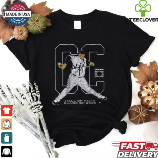 Official CC Sabathia New York Yankees National Baseball Hall of Fame Inductee Class of 2025 Signature t shirt