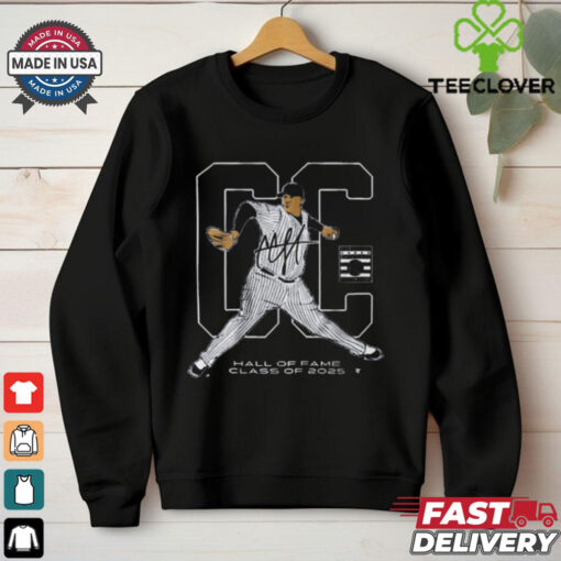 Official CC Sabathia New York Yankees National Baseball Hall of Fame Inductee Class of 2025 Signature t shirt