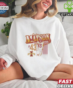 Official Caden Matson 43 Classics Iowa State Cyclones T-shirt sports fan shirt featuring Caden Matson and the Iowa State Cyclones team in a classic design