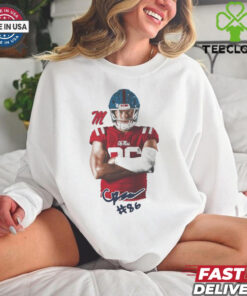 Official Caden Prieskorn Ole Miss Rebels Portrait Signature t shirt 2 Official Caden Prieskorn Ole Miss Rebels Portrait Signature t shirt