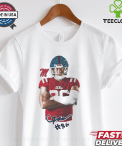 Official Caden Prieskorn Ole Miss Rebels Portrait Signature t shirt 3 Official Caden Prieskorn Ole Miss Rebels Portrait Signature t shirt
