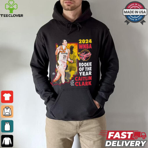 Official Caitlin Clark 22 Indiana Fever WNBA 2024 Rookie of the Year Signature t hoodie, sweater, longsleeve, shirt v-neck, t-shirt