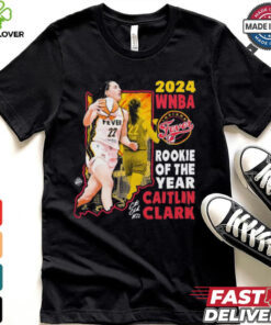 Official Caitlin Clark 22 Indiana Fever WNBA 2024 Rookie of the Year Signature t hoodie, sweater, longsleeve, shirt v-neck, t-shirt