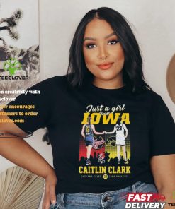 Official Caitlin Clark Indian Fever Iowa Hawkeyes Just A Girl From Iowa Signatures shirt