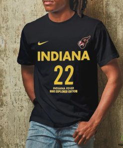 Official Caitlin Clark Indiana Fever Nike Youth 2024 WNBA Draft Explorer Edition Player Name & Number Shirt