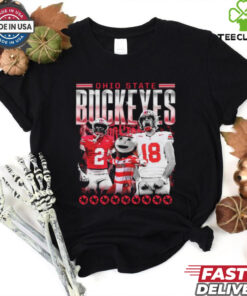 Official Caleb Downs X Will Howard Ohio State Buckeyes Mascot Graphic t shirt