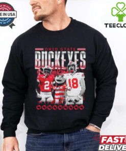 Official Caleb Downs X Will Howard Ohio State Buckeyes Mascot Graphic t shirt