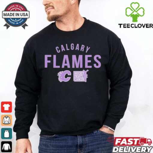 Official Calgary Flames Richmond Resilient Hockey Fights Cancer Shirt
