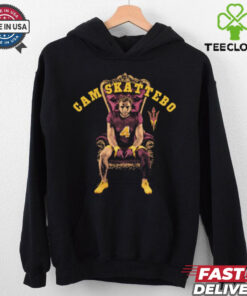 Official Cameron Skattebo Arizona State Sun Devils King Cam Crew Graphic T-shirt sports fan design celebrating Cameron Skattebo with bold graphics for the Arizona State Sun Devils