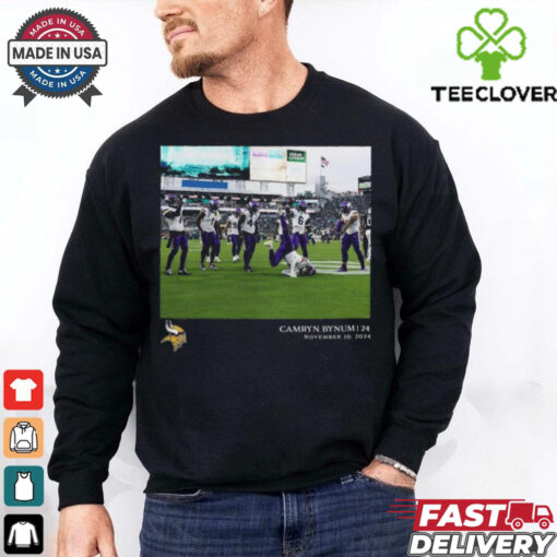 Official Camryn Bynum Minnesota Vikings NFL Flash Features November 10 2024 t shirt