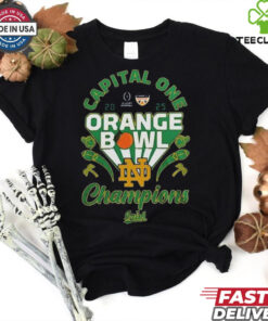 Official Capital One Orange Bowl Champions Notre Dame Fighting Irish NCAA 2025 Football Shirt