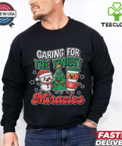 Official Caring For The Tiniest Miracles Christmas 2024 Shirt