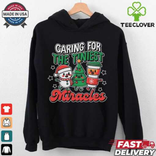 Official Caring For The Tiniest Miracles Christmas 2024 Shirt