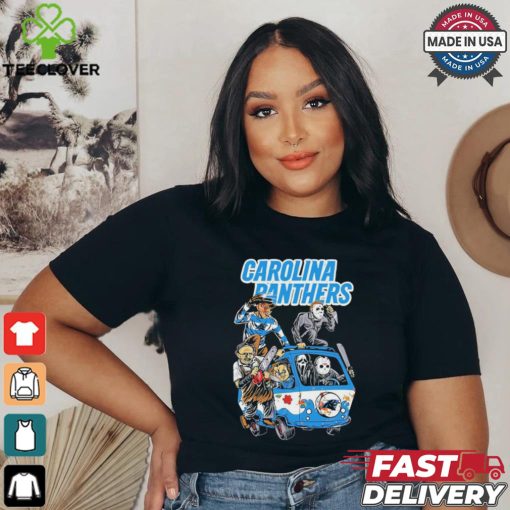 Official Carolina Panthers NFL Horror Characters Movie Hippie Halloween Shirt