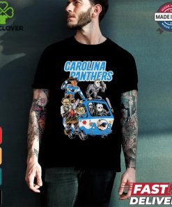 Official Carolina Panthers NFL Horror Characters Movie Hippie Halloween Shirt