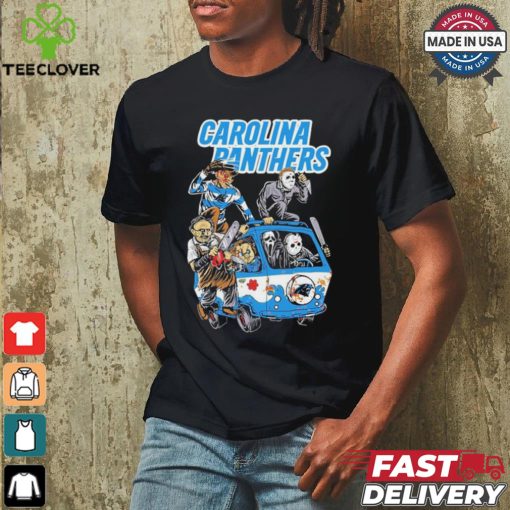 Official Carolina Panthers NFL Horror Characters Movie Hippie Halloween Shirt