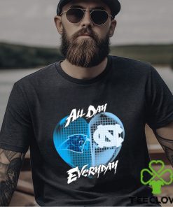 Official Carolina Panthers and North Carolina Tar Heels All day Everyday shirt 2 Official Carolina Panthers and North Carolina Tar Heels All day Everyday shirt