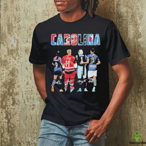 Official Carolina Sports Teams Players Signatures Shirt