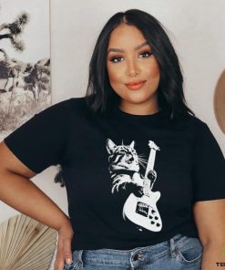 Official Cat Playing Guitar Kitten Plays Guitarist Rockstar shirt