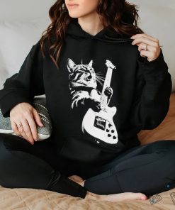 Official Cat Playing Guitar Kitten Plays Guitarist Rockstar shirt