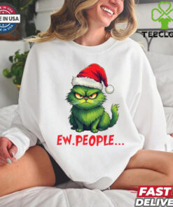 Official Cat ew people meowy cat Christmas 2024 T shirt