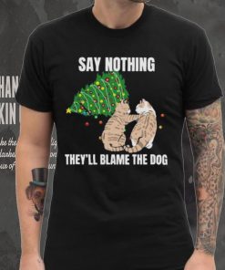 Official Cat meme blame the dog Christmas T shirt