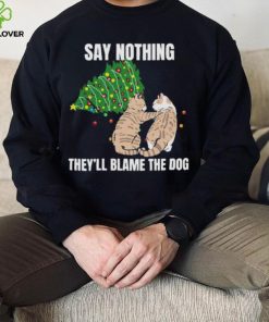 Official Cat meme blame the dog Christmas T shirt