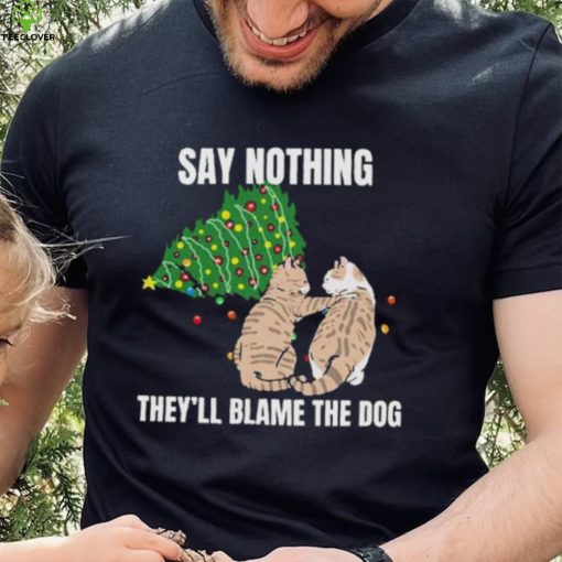 Official Cat meme blame the dog Christmas T shirt
