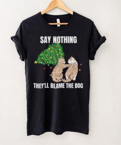 Official Cat meme blame the dog Christmas T shirt