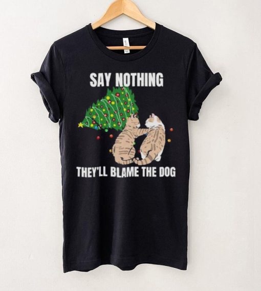 Official Cat meme blame the dog Christmas T shirt