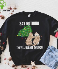 Official Cat meme blame the dog Christmas T shirt